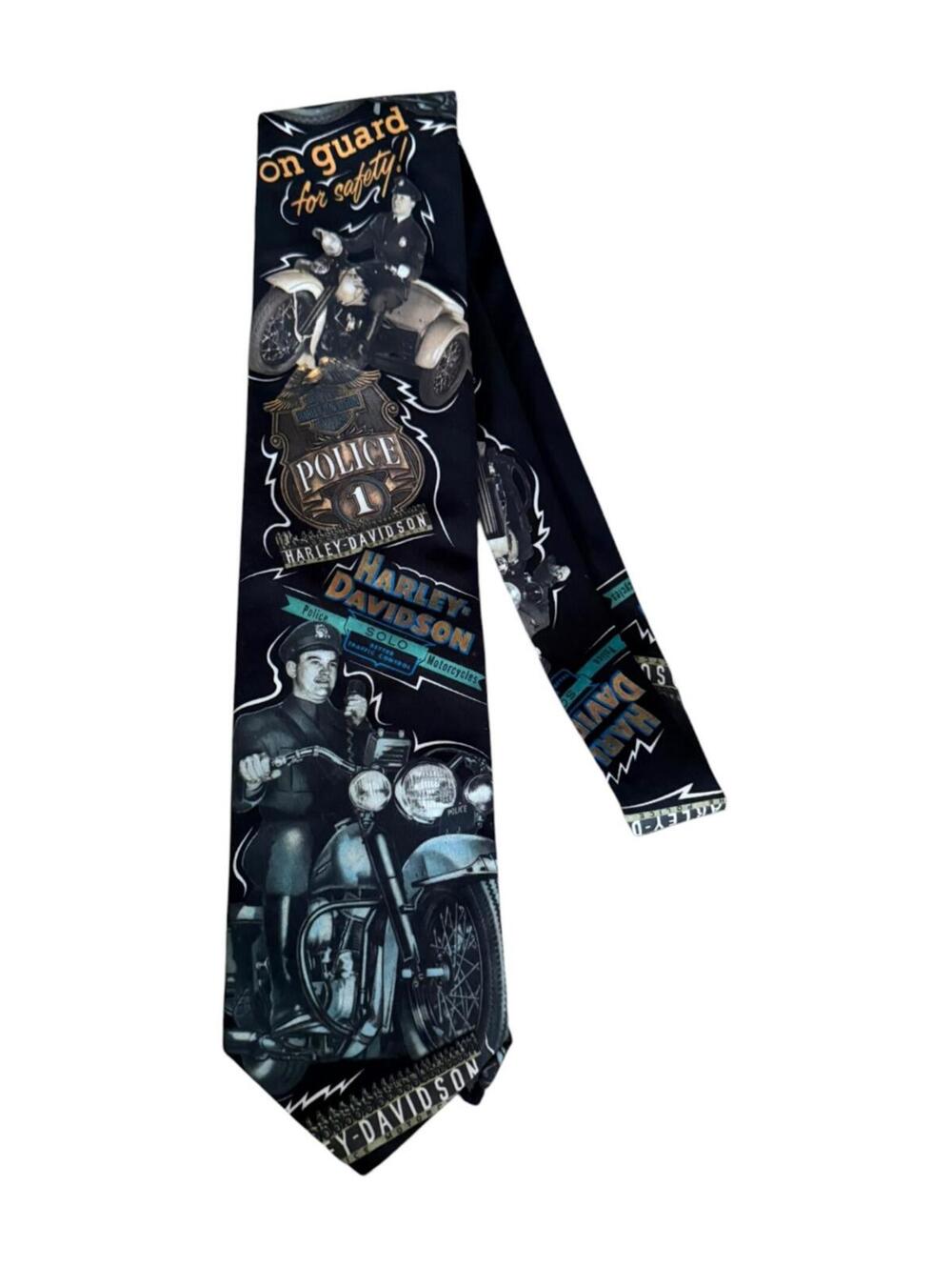 Harley-Davidson Black Motorcycle Print Tie Special Edition